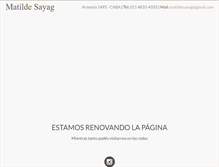 Tablet Screenshot of matildesayag.com